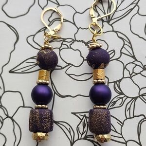 Pierced Drop Earrings with Lever Backs